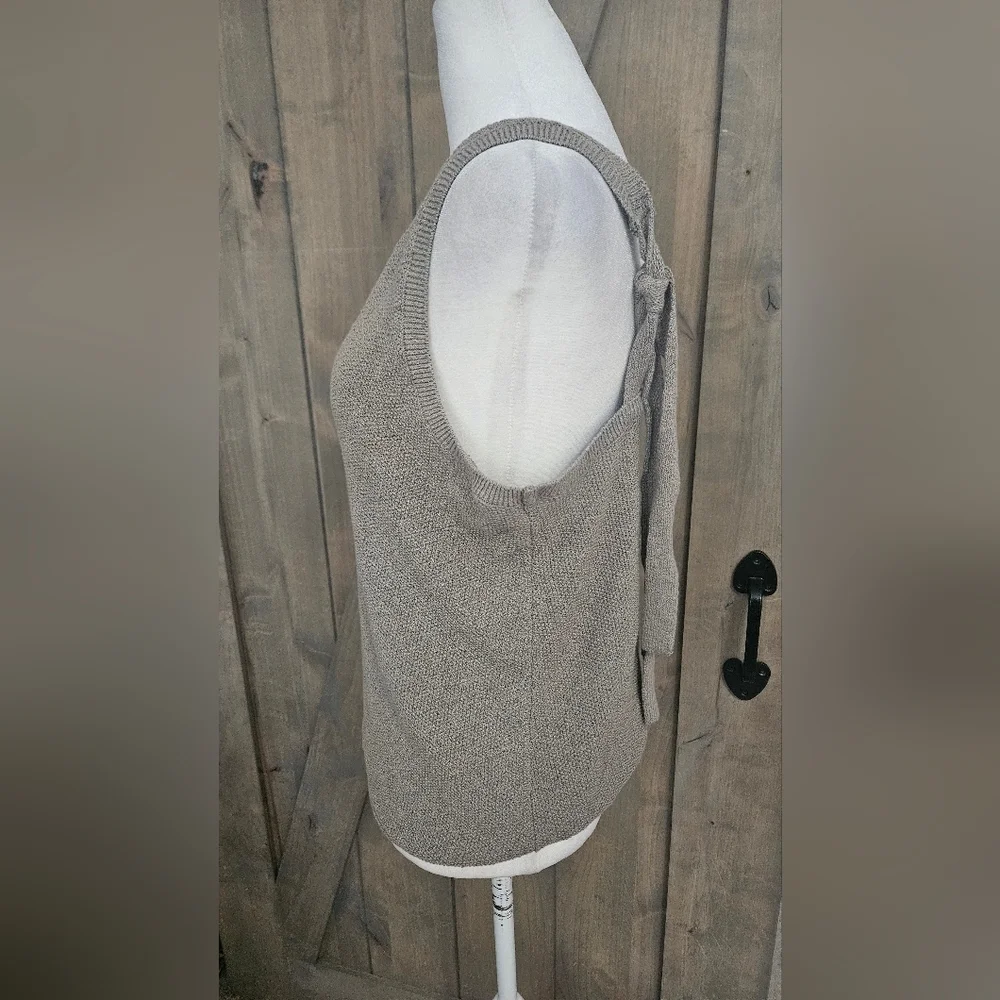 Free People Beach Keiran Tie Back Sweater Tank Top XS NWOT Phantom Gray
